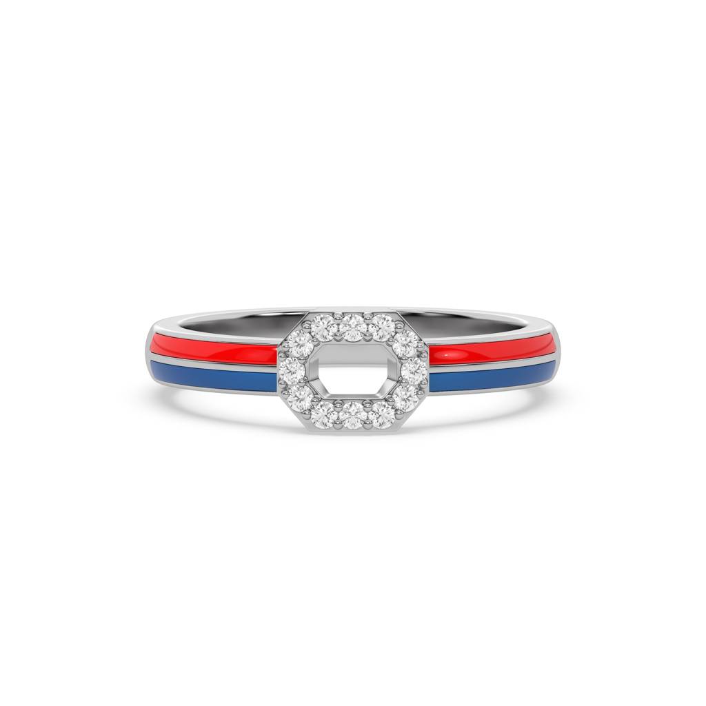 0.12Ct Lab Grown Diamond Ring In 18Kt Gold Vermeil : LLRG0125