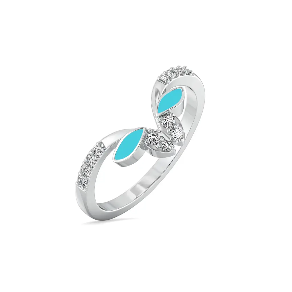 0.13Ct Lab Grown Diamond Ring In 18Kt Gold Vermeil : LLRG0126