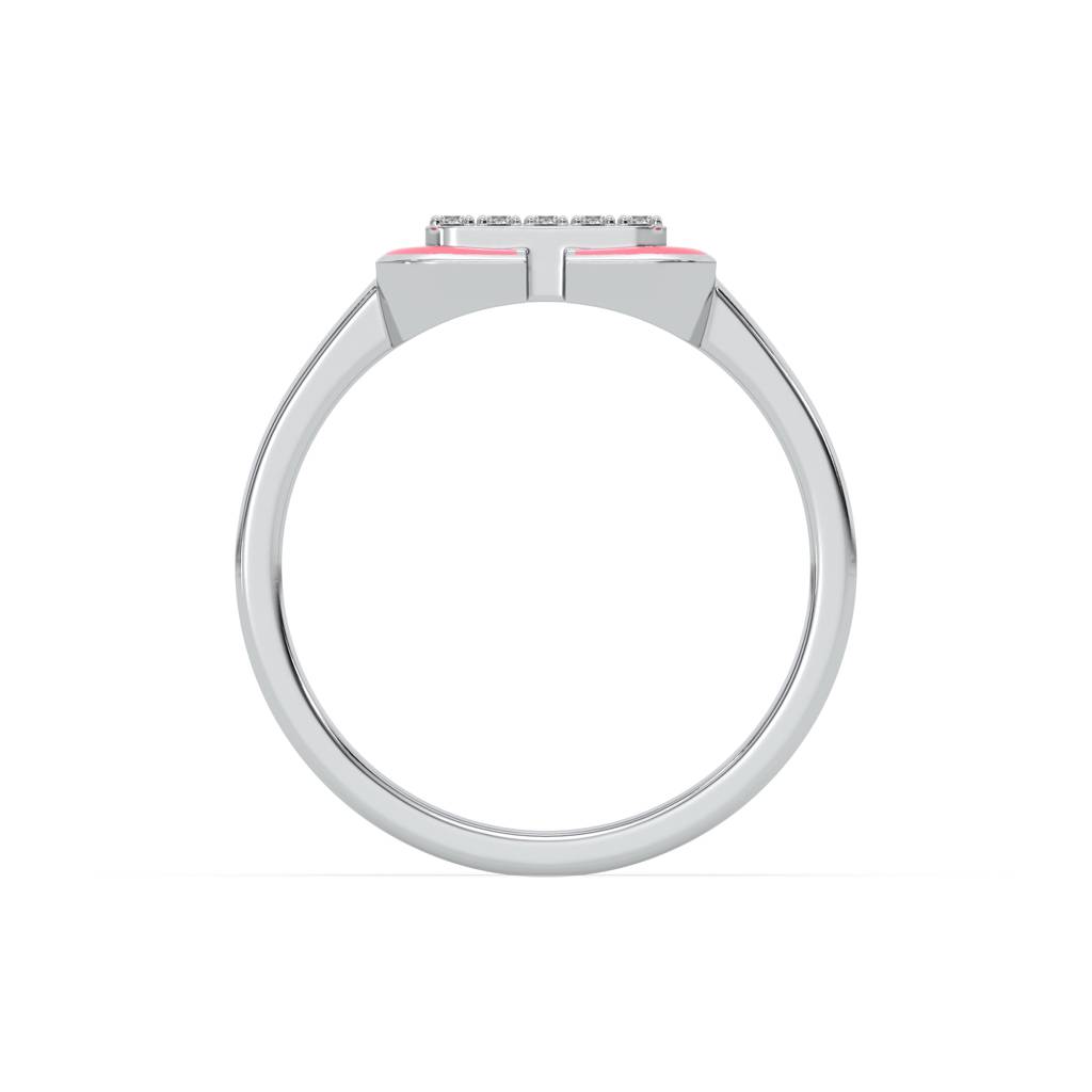 0.09Ct Lab Grown Diamond Ring In 18Kt Gold Vermeil : LLRG0132