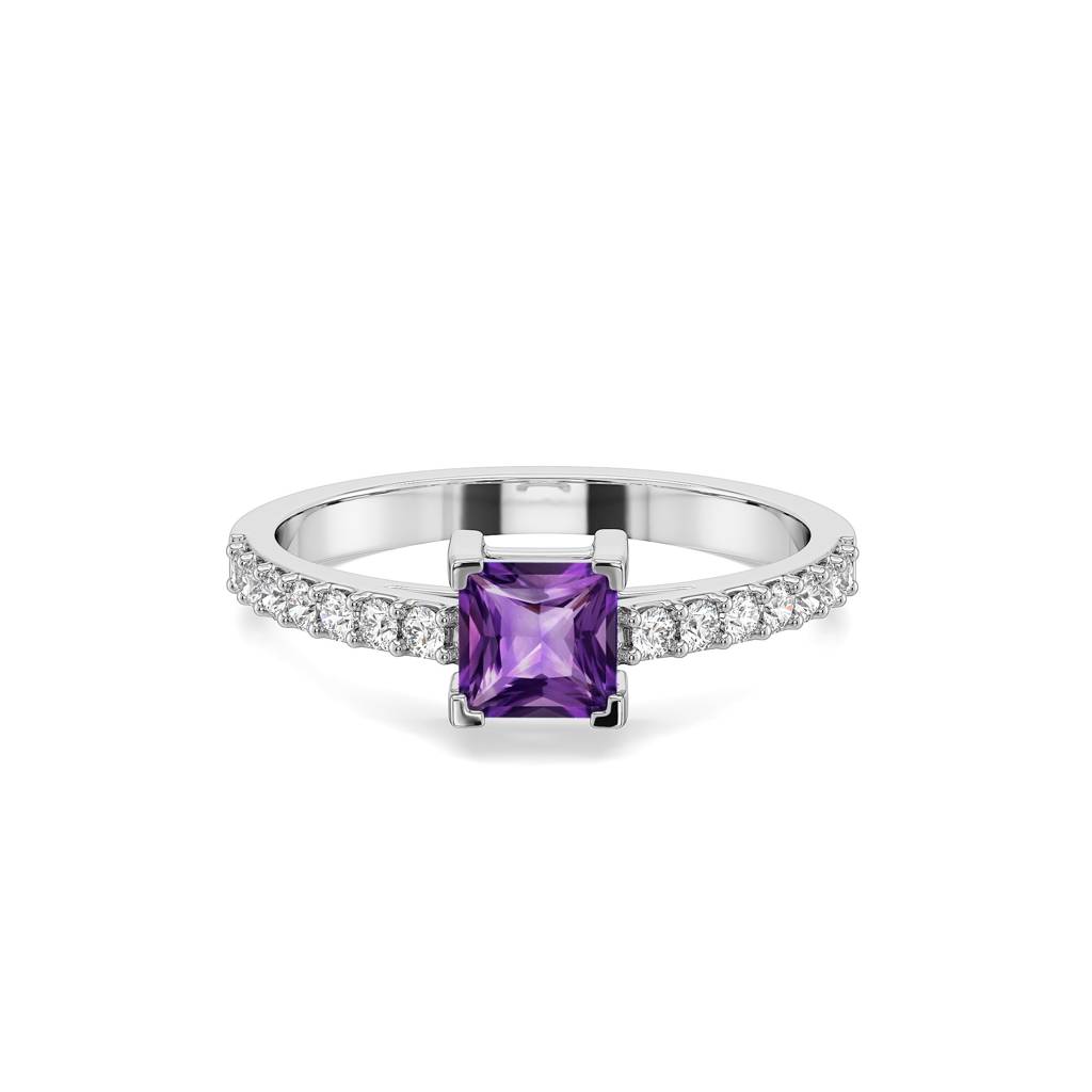 Lab Grown Diamond Ring In 18Kt Gold Vermeil, : LLRG0155