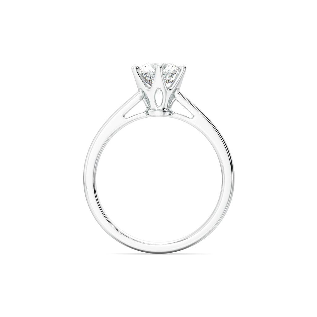 1Ct Lab Grown Diamond Ring In 18Kt Gold Vermeil : LLRG0158