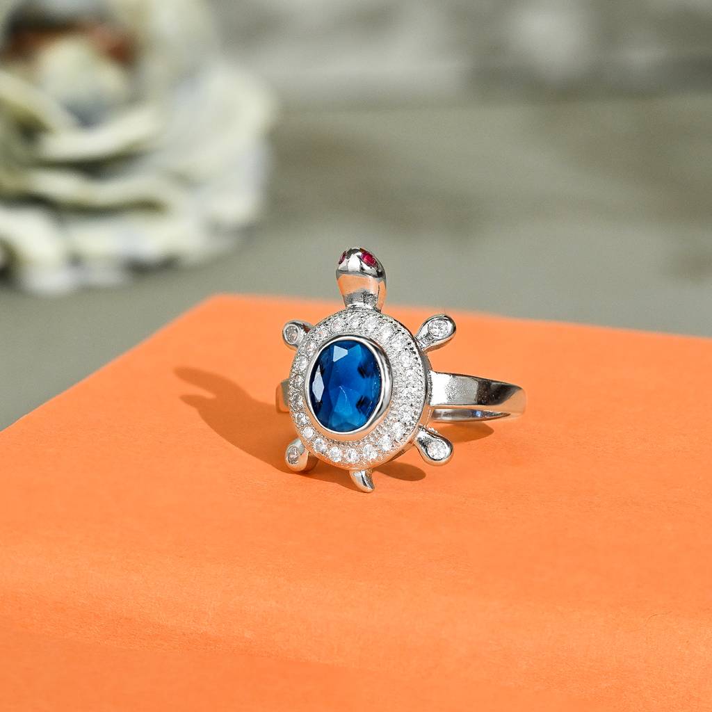 Silver tortoise ring discount