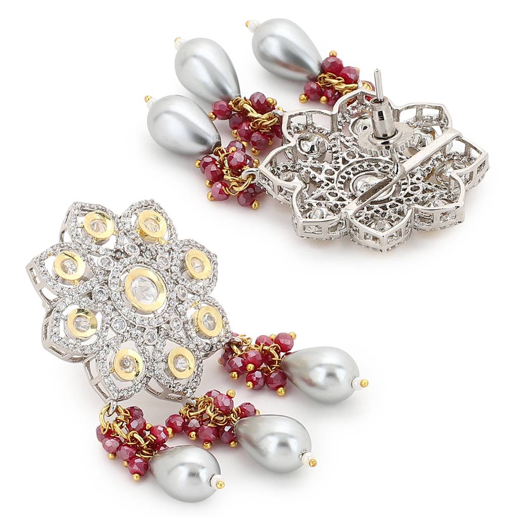 Diamond & Semi Precious Stone Earrings : RSA22-22
