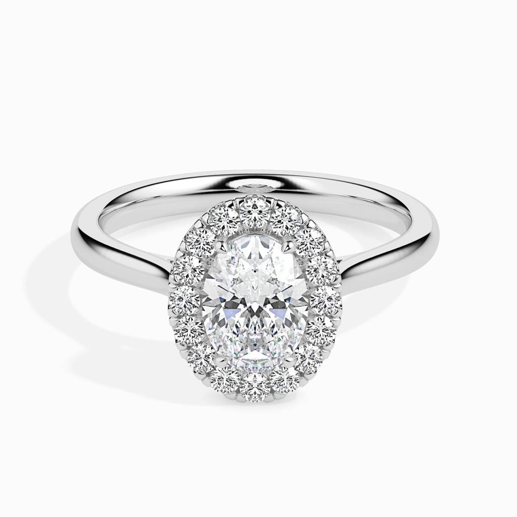 Actual 1.75Ct Moissanite Halo Ring : FRSR19024C15