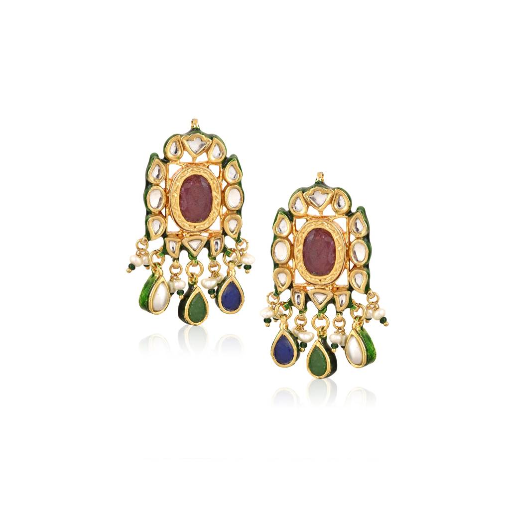 Meira Navratna Stone Necklace Set : FSE7