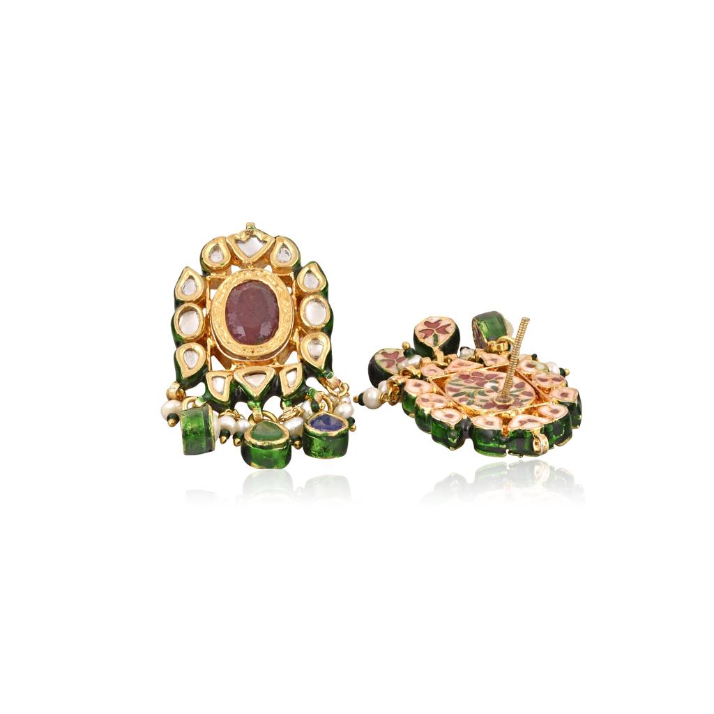 Meira Navratna Stone Necklace Set : FSE7