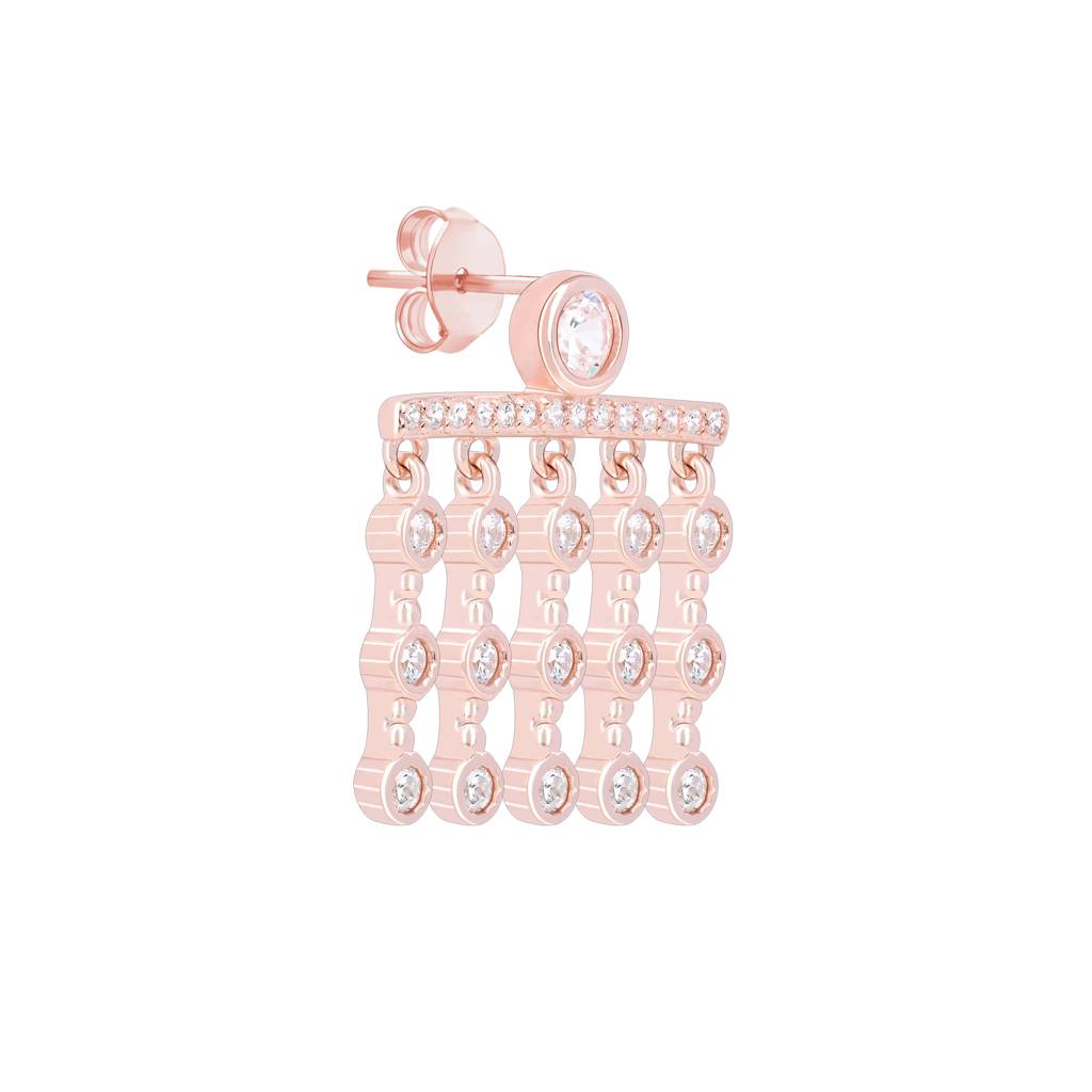 Elegant Drop Dangler In Rose Gold Color : FSER663