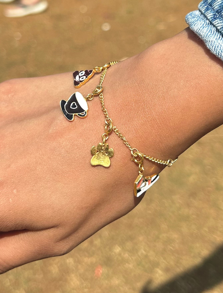 Coffee Run Gold Charm Bracelet