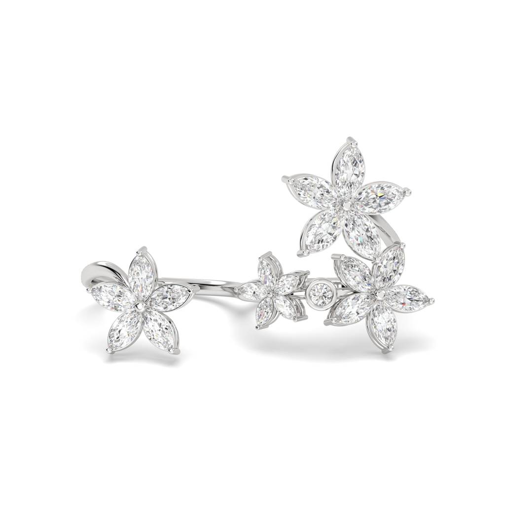 Floral Diamond Duo Ring : SFJ0924LR-052