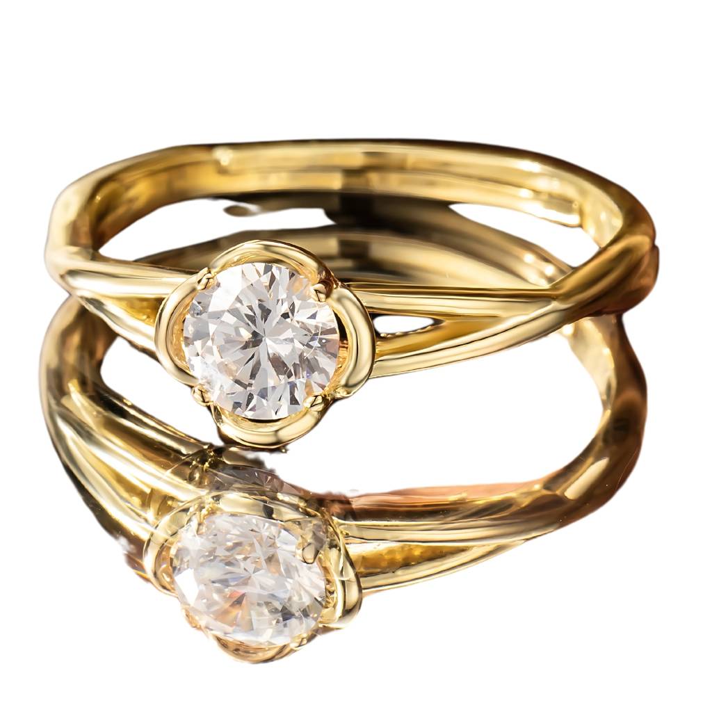 Brd Jewelry 925 Sterling Silver Flower Ring, Gold Plated Zircon Flower Ring, Adjustable Ring, Gifts For Women & G : B0DRP6X942