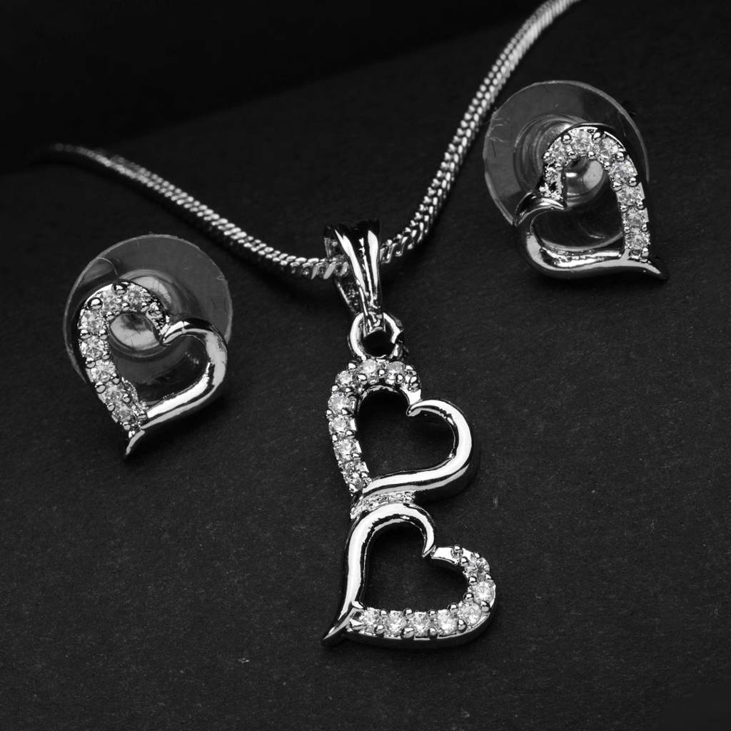 Forever Yours Pendant Set (Rodium) : PRO09