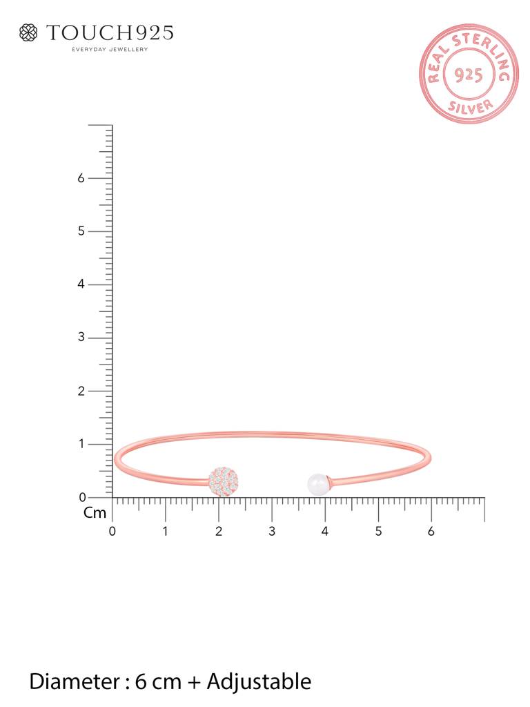 Pearl Orbit Silver Kada : GALB871