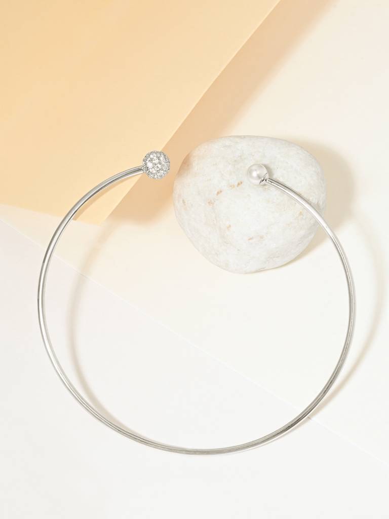 Pearl Orbit Silver Kada : GALB896