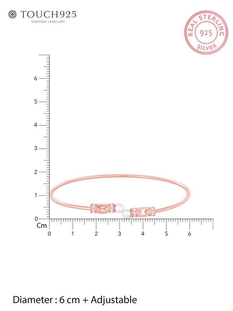 Linked Pearl Silver Kada : GBLB920