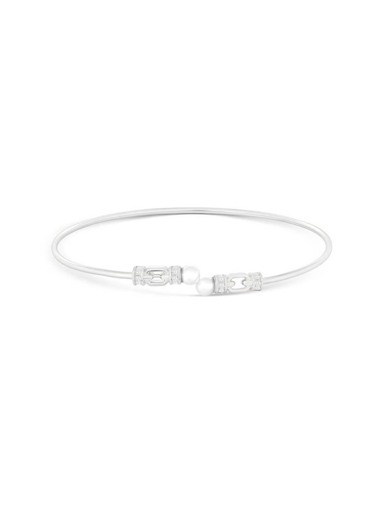 Linked Pearl Silver Kada : GBLB944