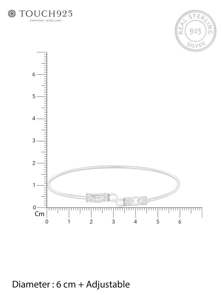 Linked Pearl Silver Kada : GBLB944