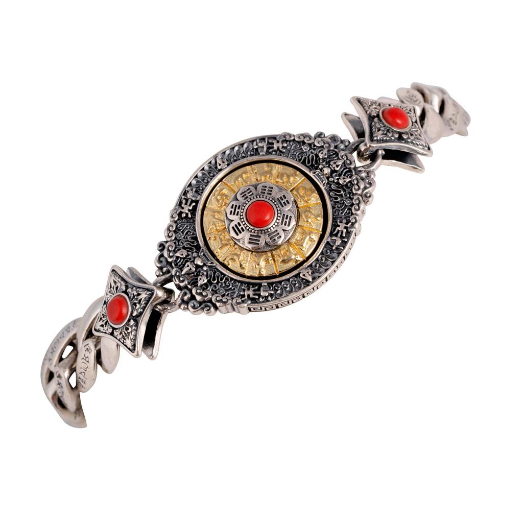 Vintage Retreat Cuban Link Silver Men'S Bracelet : GB4