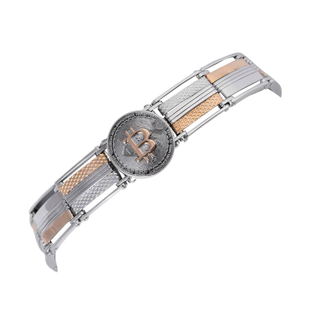 Bitcoin Emblem Rosegold Bracelet