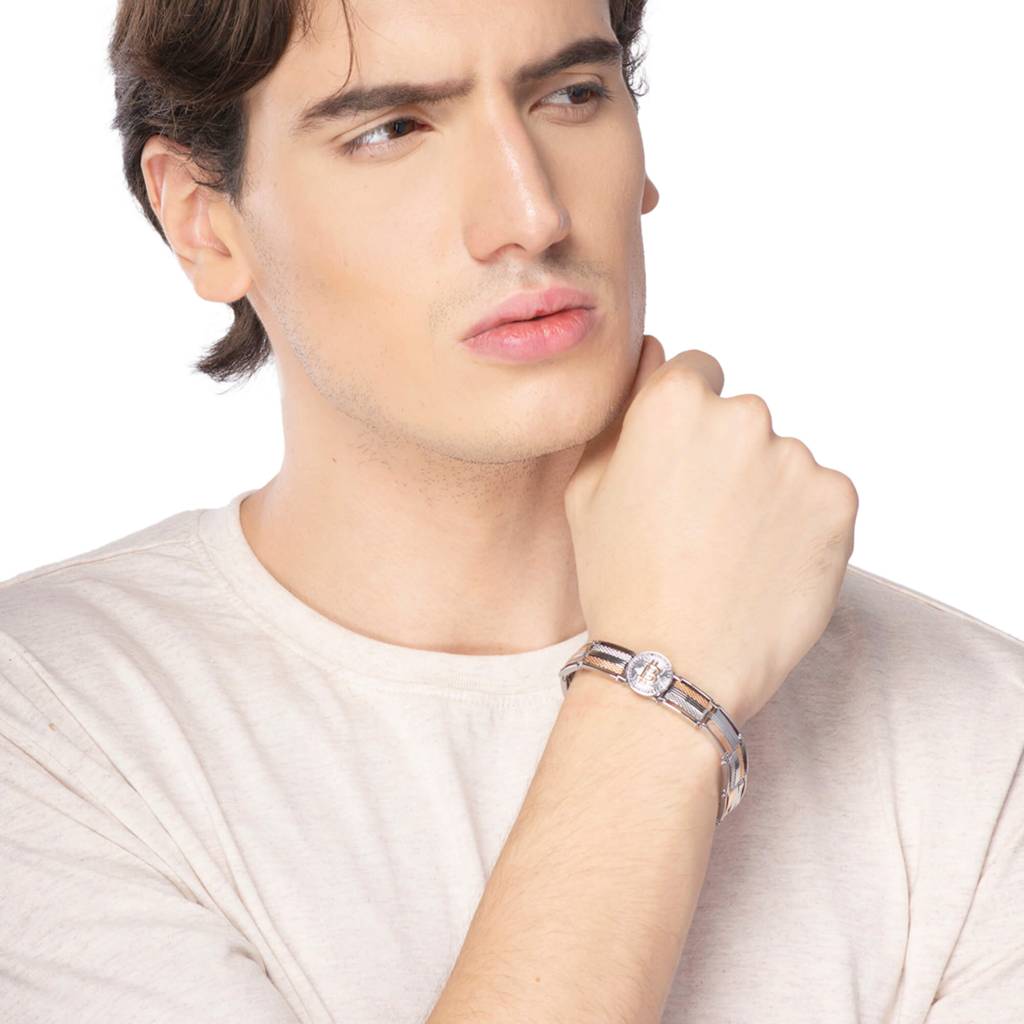 Bitcoin Emblem Rosegold Bracelet