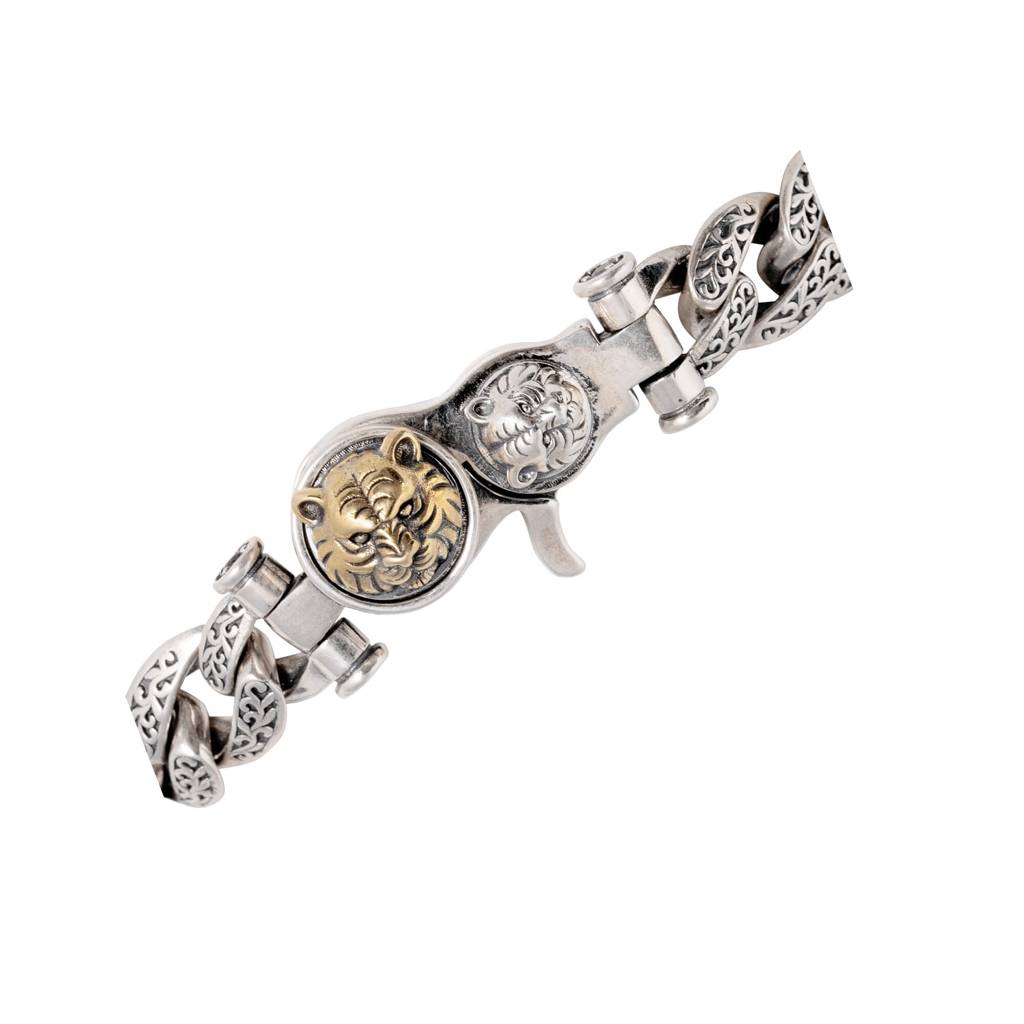 Roaring Desire Curb Link Silver Bracelet