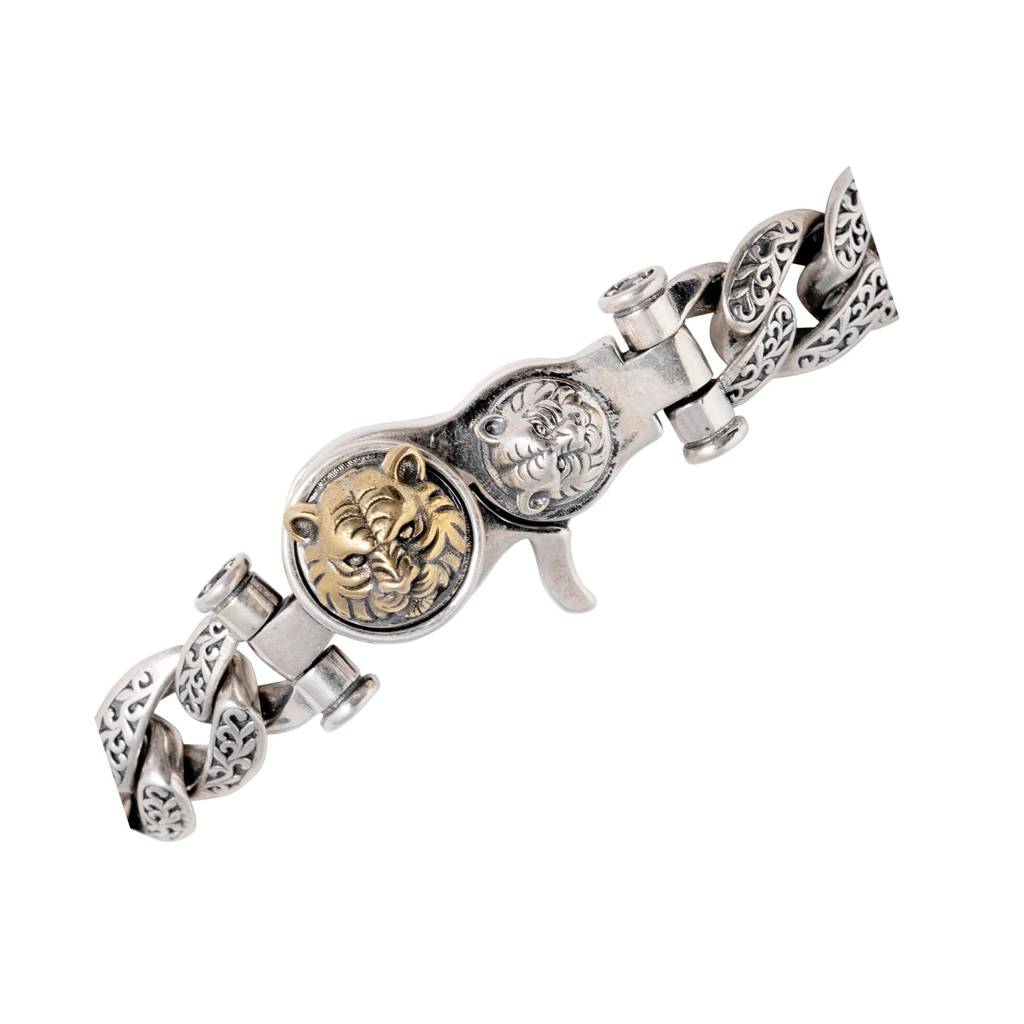 Roaring Desire Curb Link Silver Bracelet