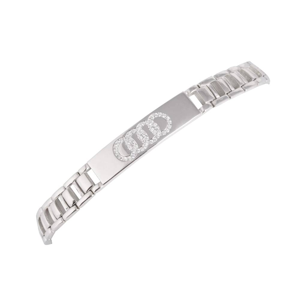 Audi Enthusiast Sleek Silver Bracelet