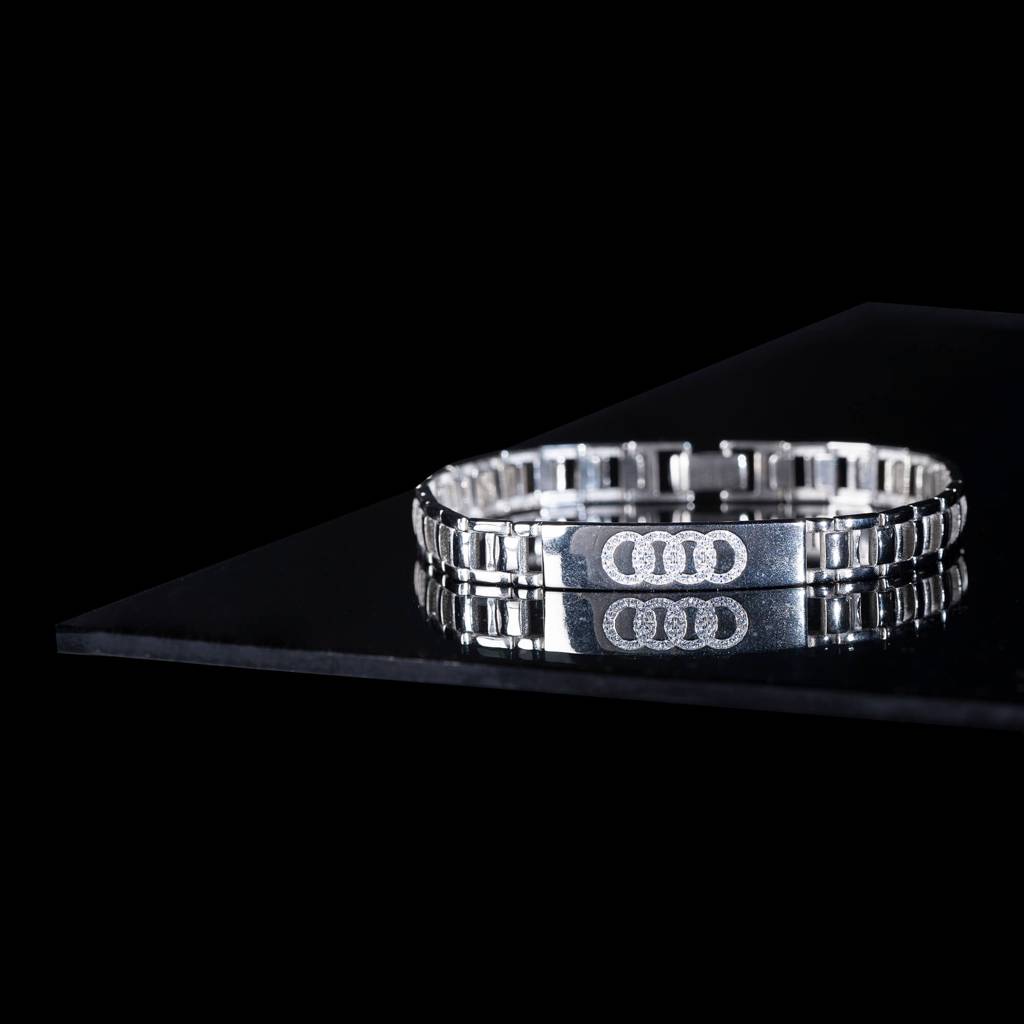 Audi Enthusiast Sleek Silver Bracelet