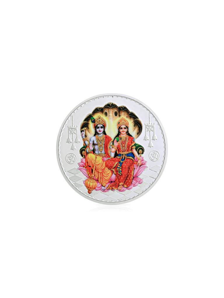 Touch925 Pure 999 Silver 10G Lakshmi Narayan Coin · Eternz
