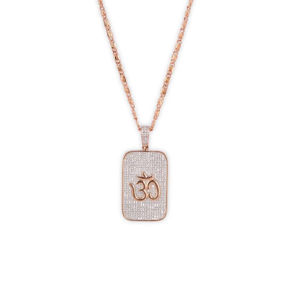 Sacred Serenity Cz Rosegold Chain Locket