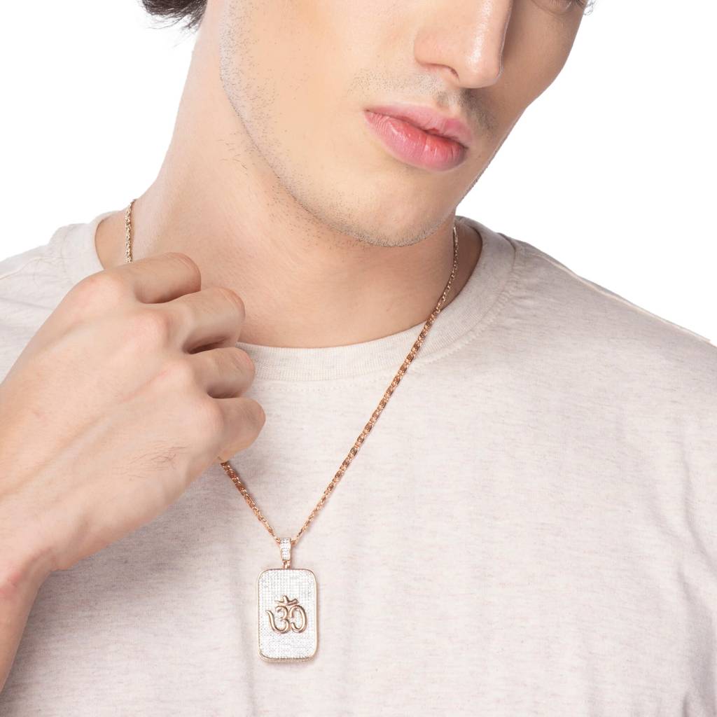 Sacred Serenity Cz Rosegold Chain Locket