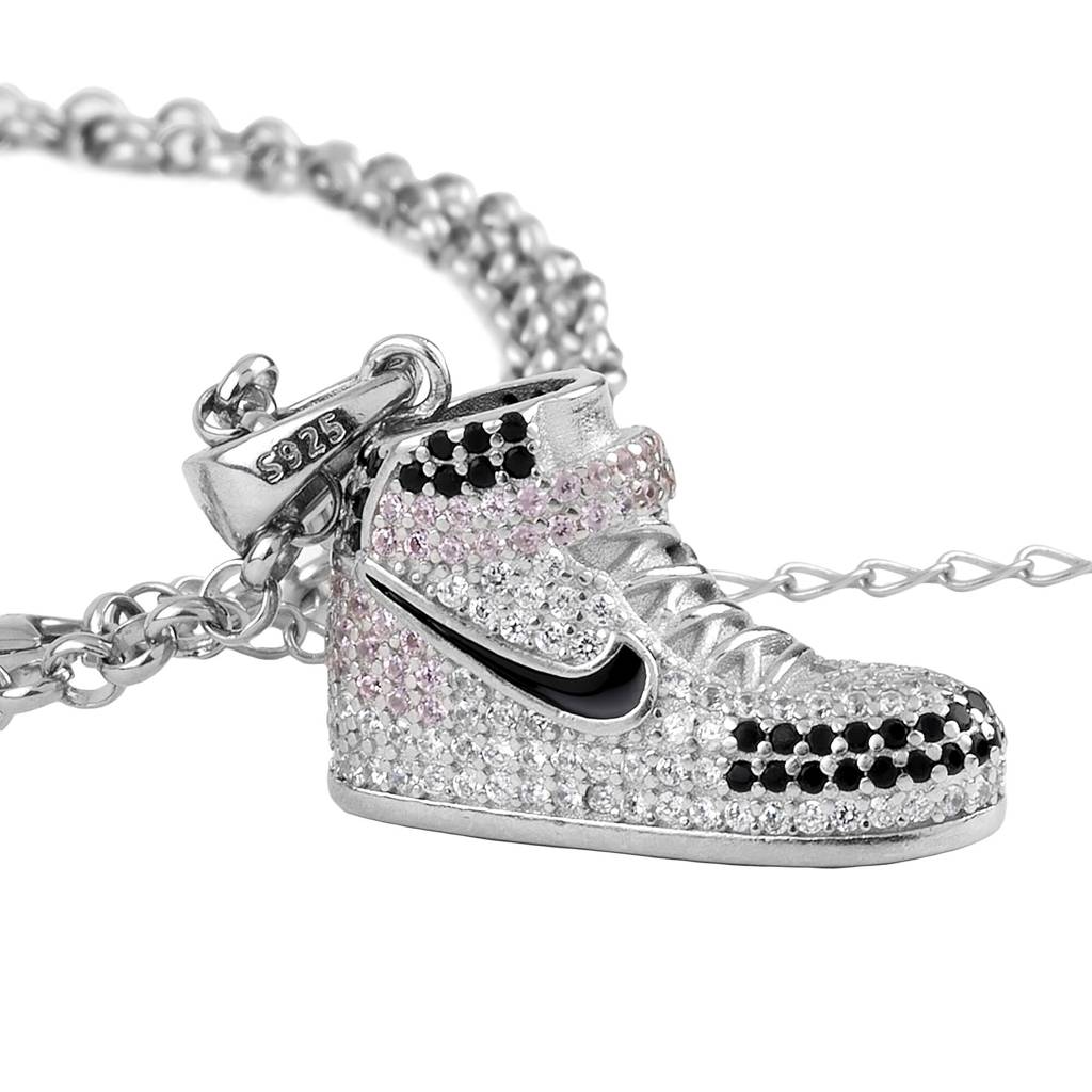 Sporty Elegance: Jordan Silver Chain Pendant