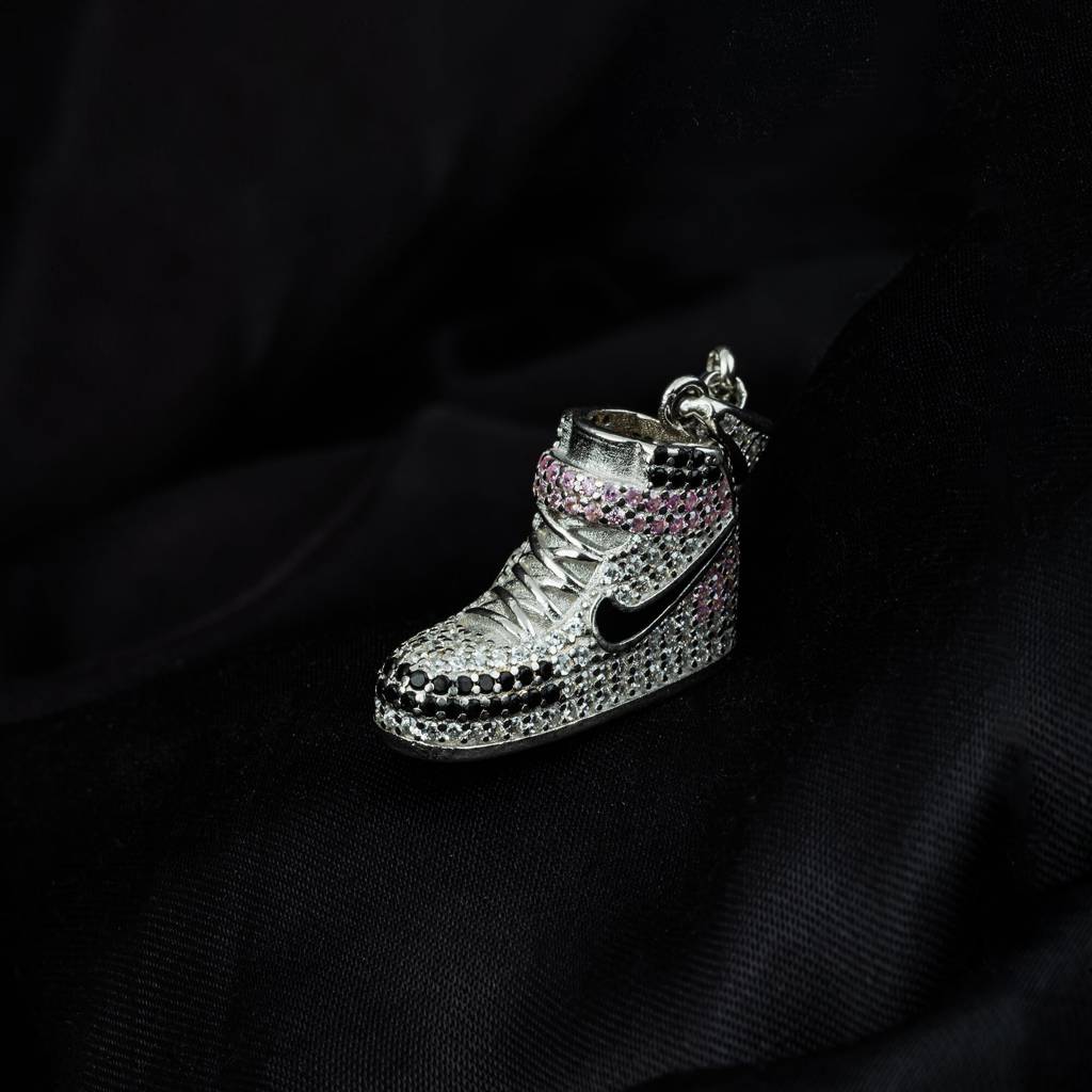 Sporty Elegance: Jordan Silver Chain Pendant