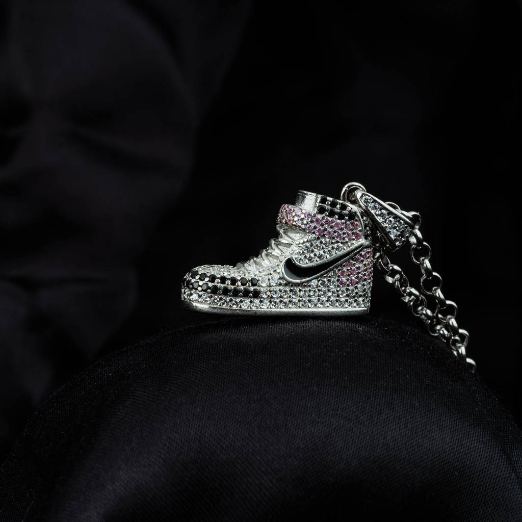 Sporty Elegance: Jordan Silver Chain Pendant