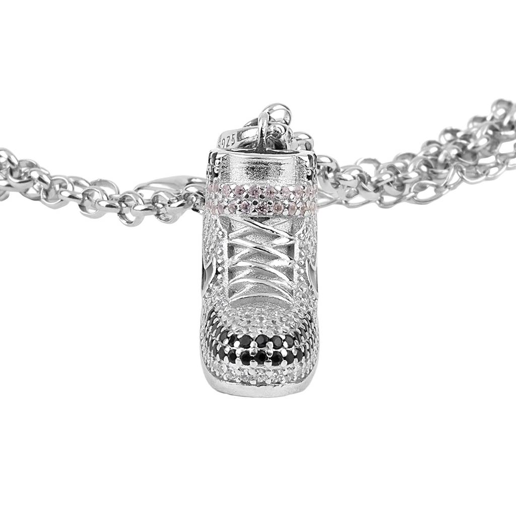 Sporty Elegance: Jordan Silver Chain Pendant