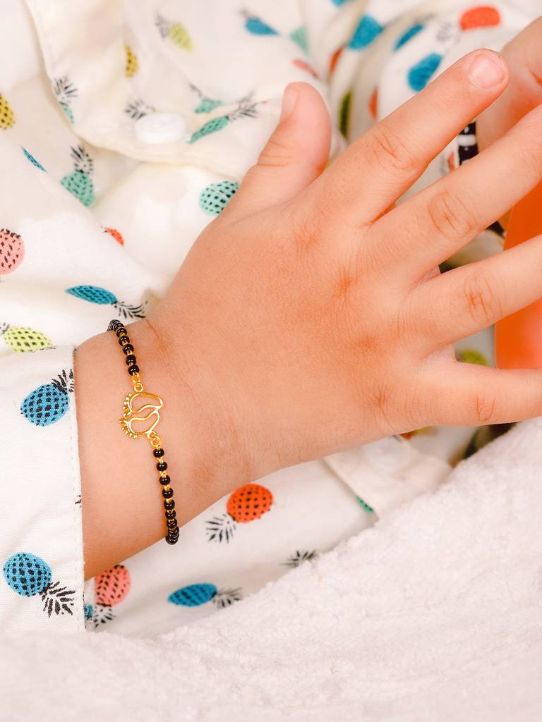 Giva 18K Yellow Gold Baby Footprint Nazaria Braceletgifts For Kids : GDBR06