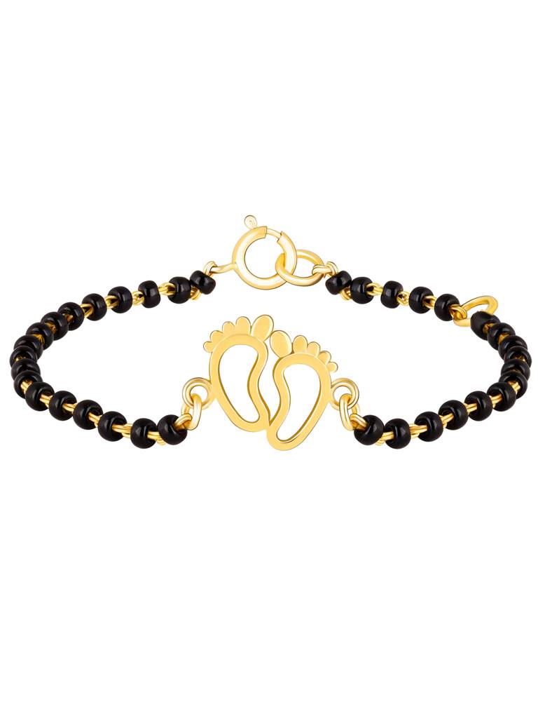 Giva 18K Yellow Gold Baby Footprint Nazaria Braceletgifts For Kids : GDBR06