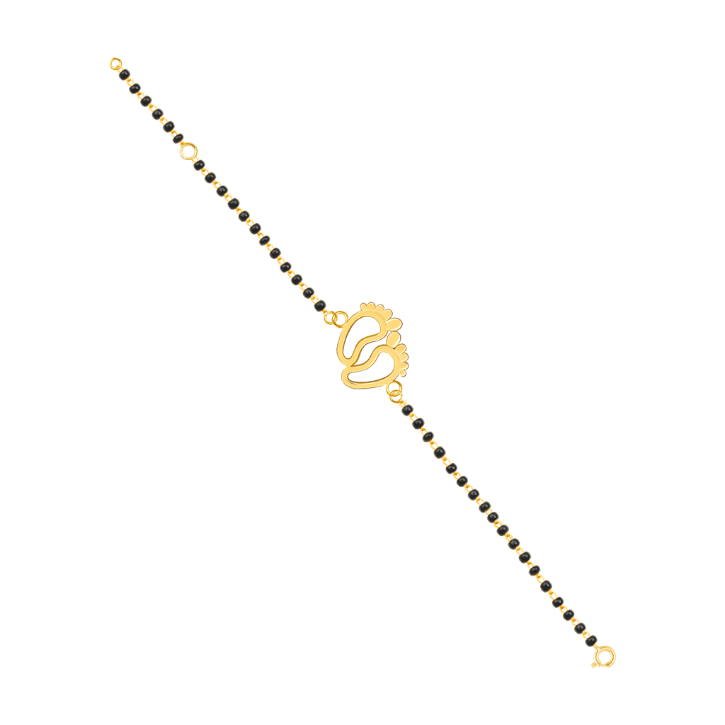 Giva 18K Yellow Gold Baby Footprint Nazaria Braceletgifts For Kids : GDBR06