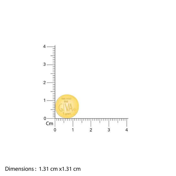 24K Gold Goddess Lakshmi And Lord Ganesha Coin - 1G : GDCO01