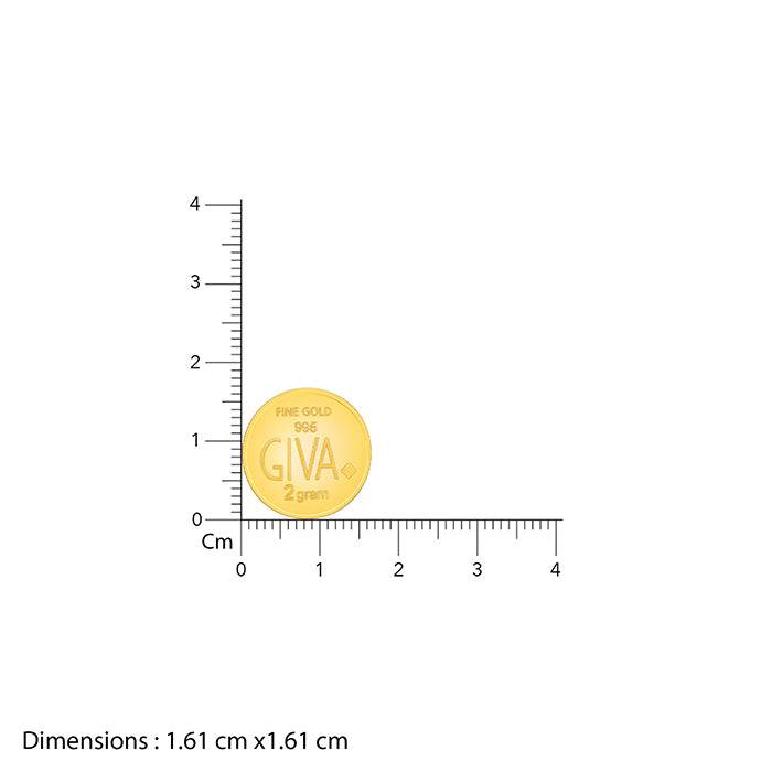 24K Gold Goddess Lakshmi And Lord Ganesha Coin - 2G : GDCO02