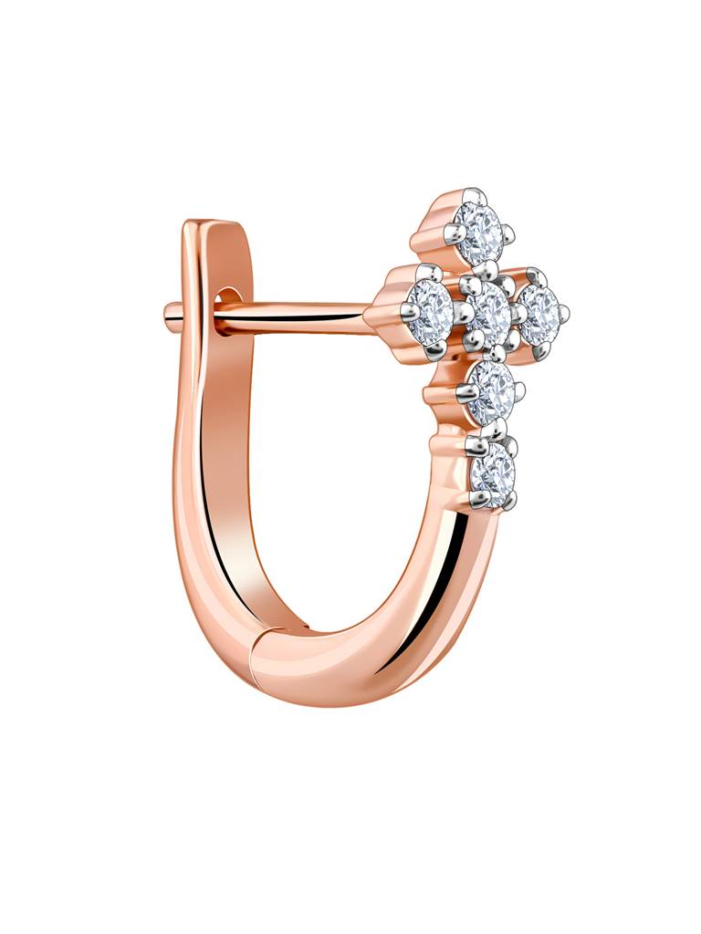 18K Rose Gold Embrace Elegance Diamond Earrings : GDLBBER036