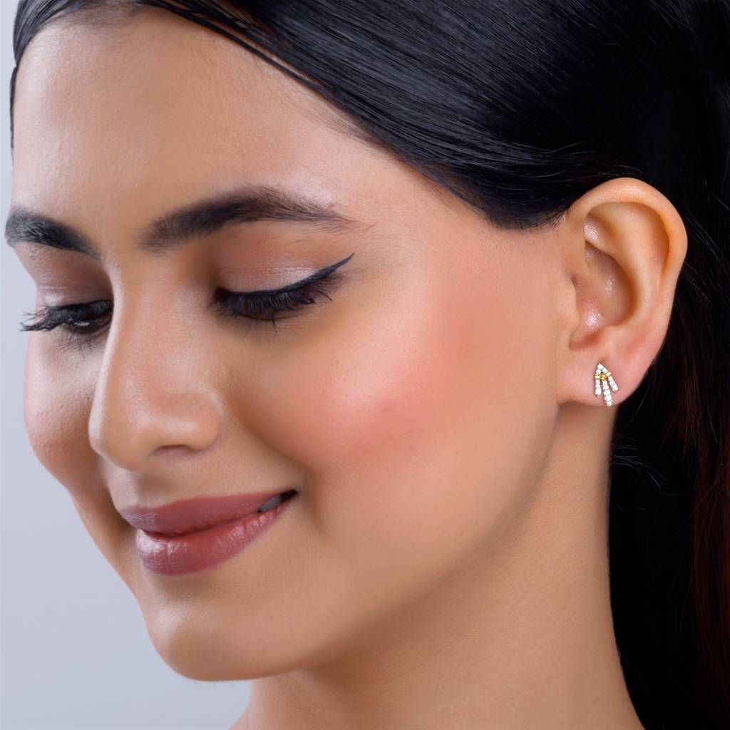 18K Gold Aspire Diamond Earrings : GDLBBER041