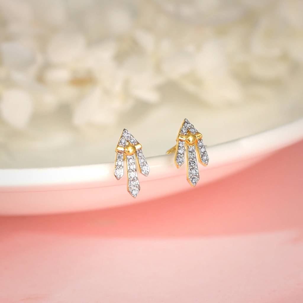 18K Gold Aspire Diamond Earrings : GDLBBER041