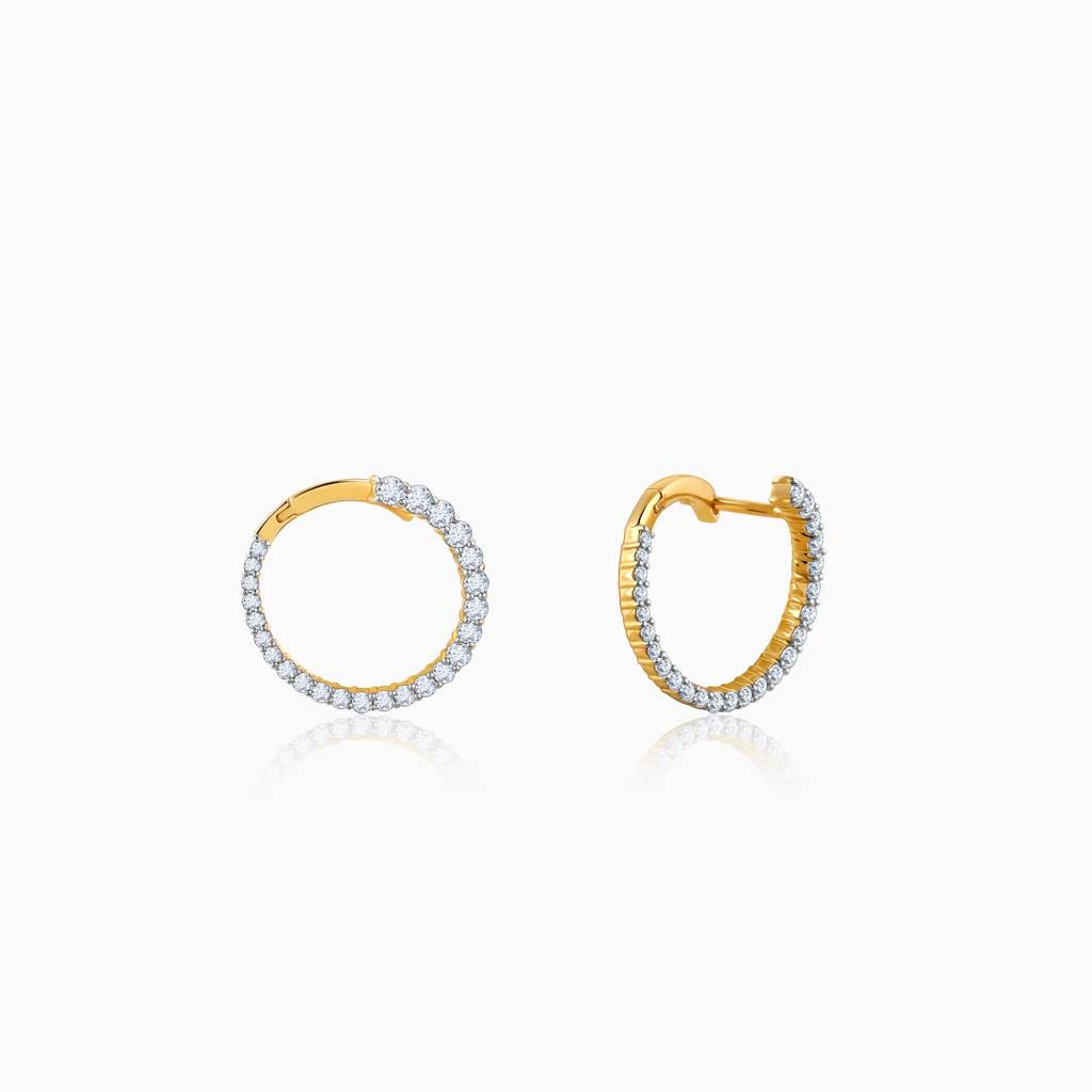 14K Gold Spark On Diamond Earrings : GDLBBER053