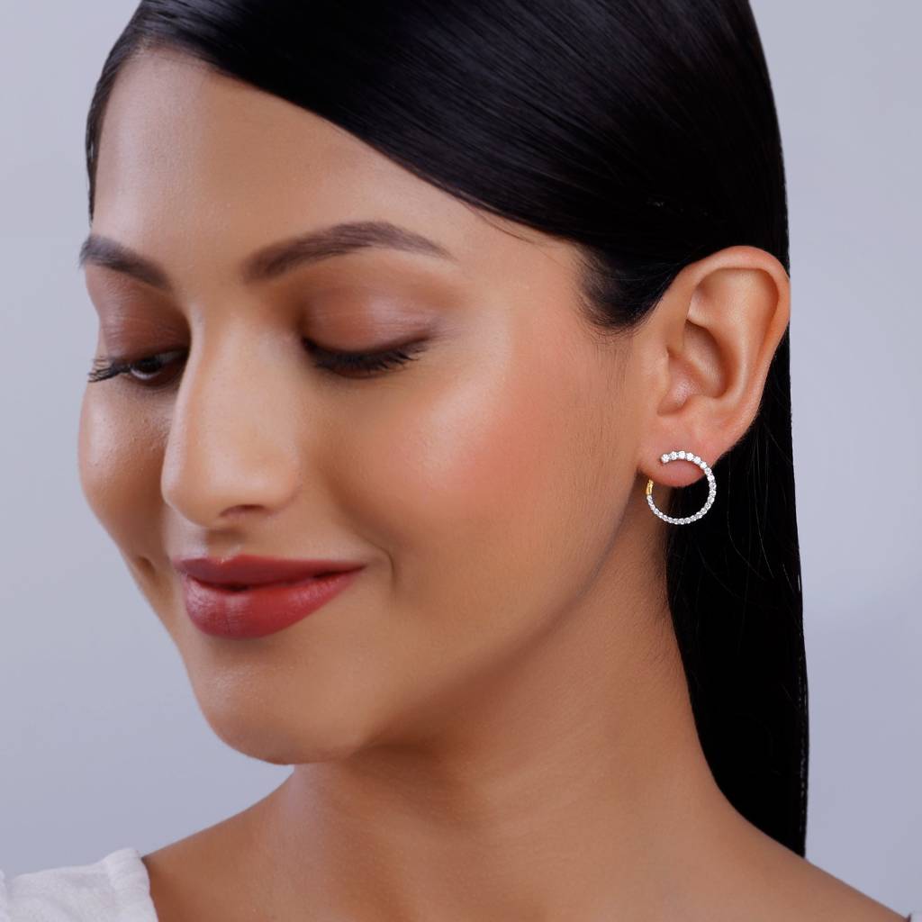 14K Gold Spark On Diamond Earrings : GDLBBER053