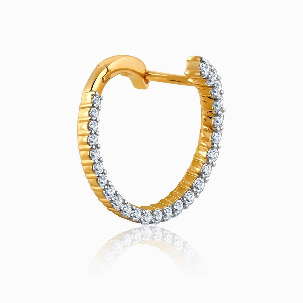14K Gold Spark On Diamond Earrings : GDLBBER053