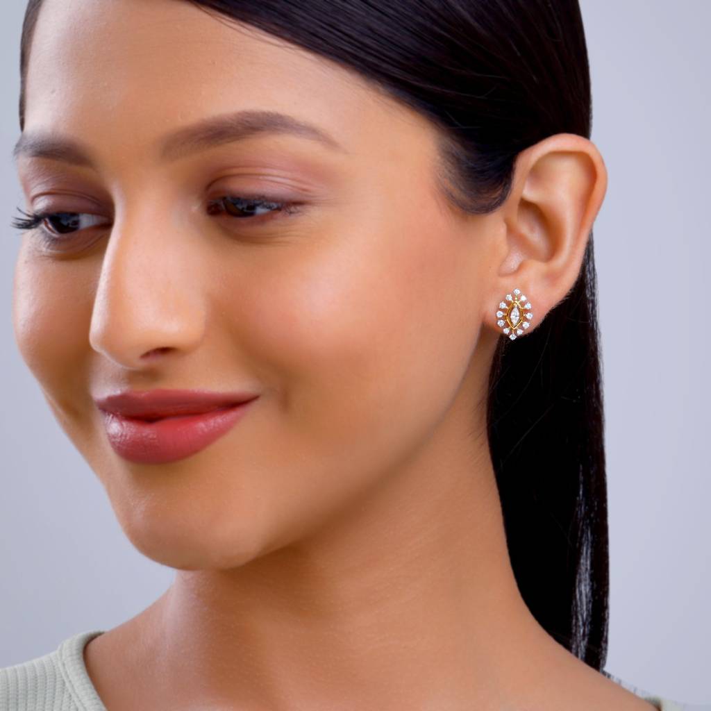 14K Gold Sparklestorm Diamond Earrings : GDLBBER056