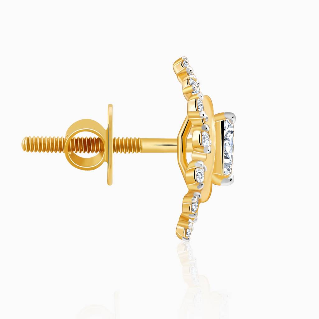14K Gold Sparklestorm Diamond Earrings : GDLBBER056