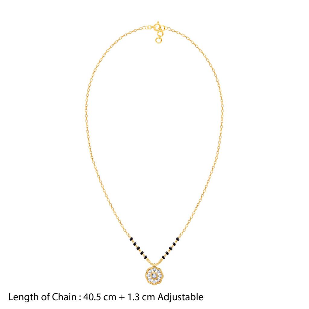 18K Gold Chaitra- Diamond Mangalsutra : GDLBBNE026