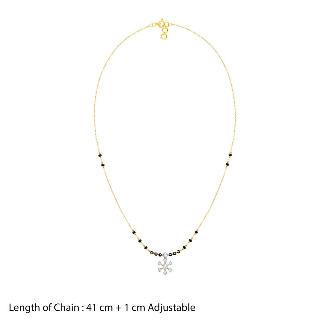 14K Gold Vasundhara- Diamond Mangalsutra : GDLBBNE027