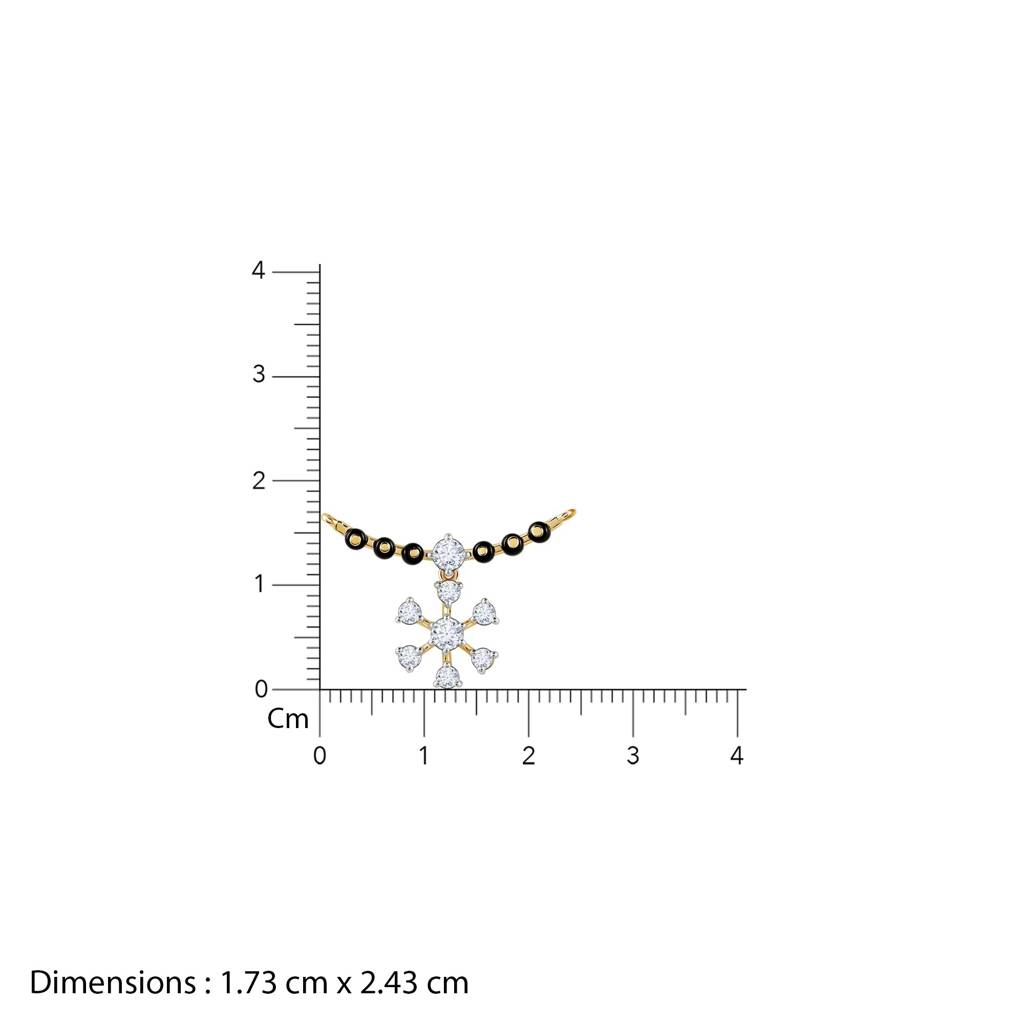 14K Gold Vasundhara- Diamond Mangalsutra : GDLBBNE027